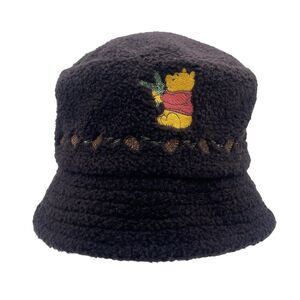 Winnie the Pooh Brown Fleece Bucket Hat Garden Disney Store